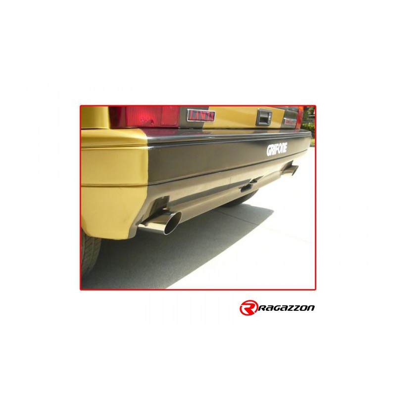 Silencieux arrière duplex en inox g/d avec sortie ronde Sport Racing 70 mm - Disponible sur commande