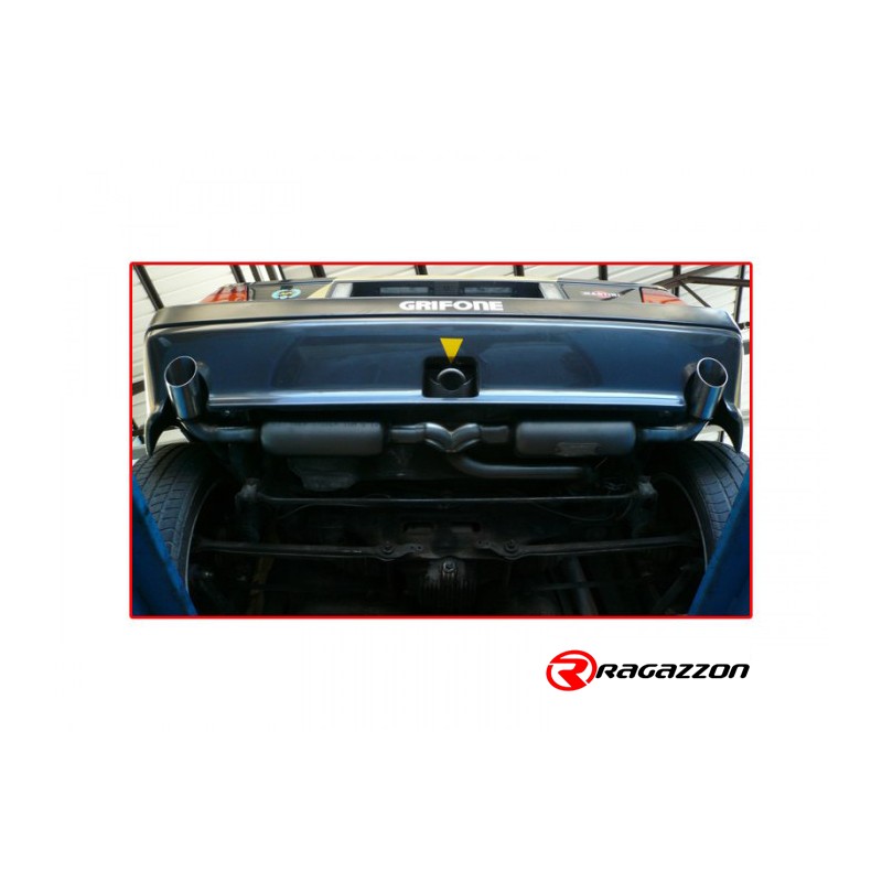 Tubes arrières duplex en inox g/d group n avec 1 sortie ronde Sport Racing 70 mm