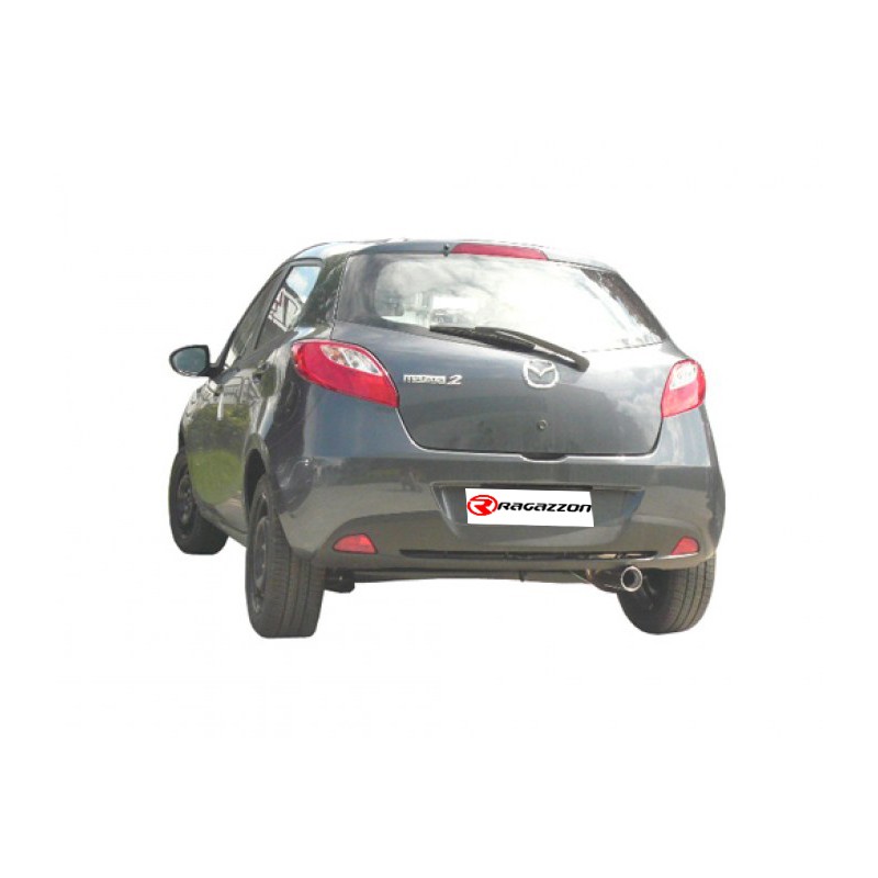 Silencieux arrière en inox avec 1 sortie ronde Sport Line 90 mm