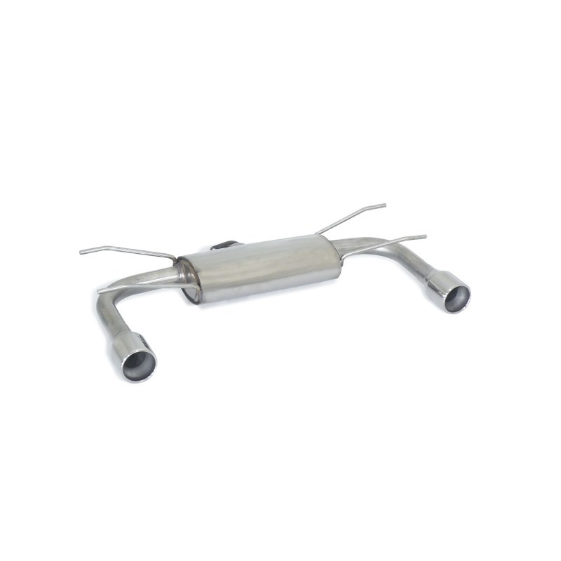 Silencieux arrière duplex en inox g/d avec sortie ronde 90 mm 