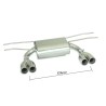 Silencieux arrière duplex en inox g/d avec 2 sorties rondes 70 mm décalées Silencieux arrière duplex en inox g/d avec 2 sorties rondes 70 mm décalées