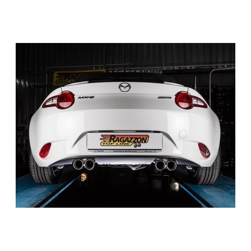 Silencieux arrière duplex en inox g/d avec 2 sorties rondes 70 mm décalées 