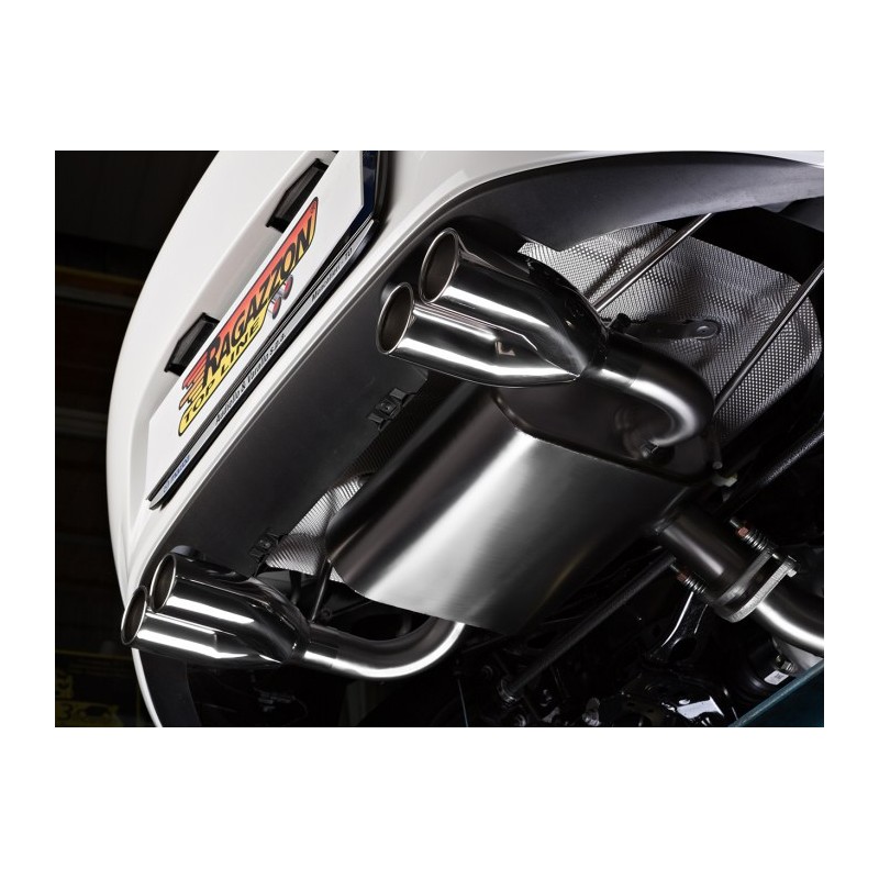 Silencieux arrière duplex en inox g/d avec 2 sorties rondes 70 mm décalées 