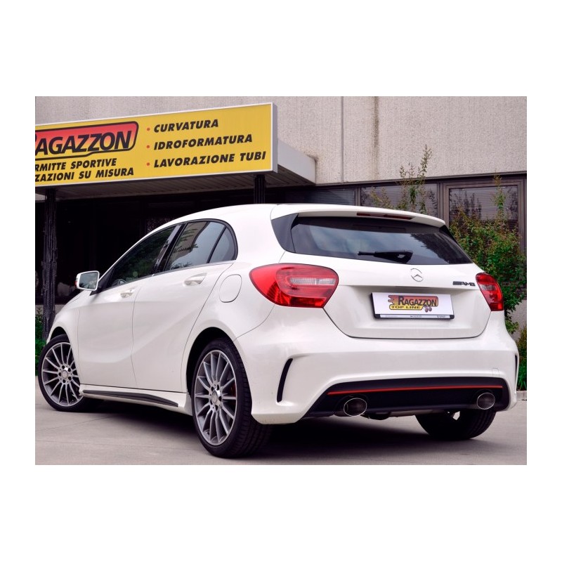 Silencieux arrière en inox avec 2 sorties ovale centrales 115x70 mm