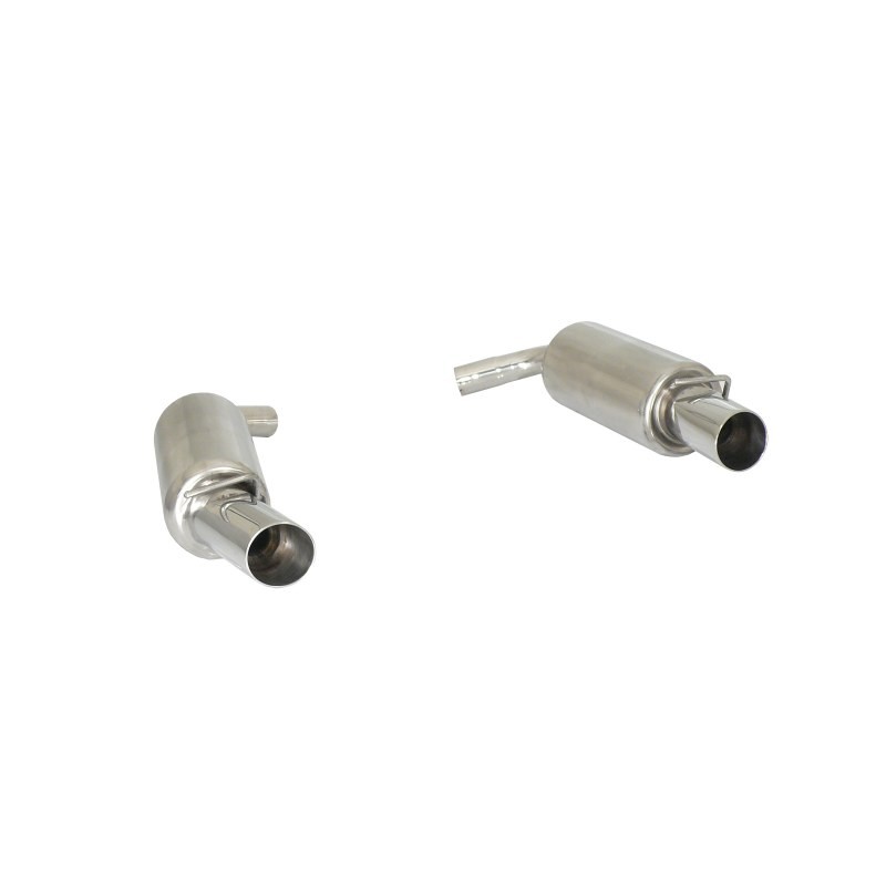 Silencieux arrière duplex en inox g/d avec 2 sorties rondes Sport Line 90 mm