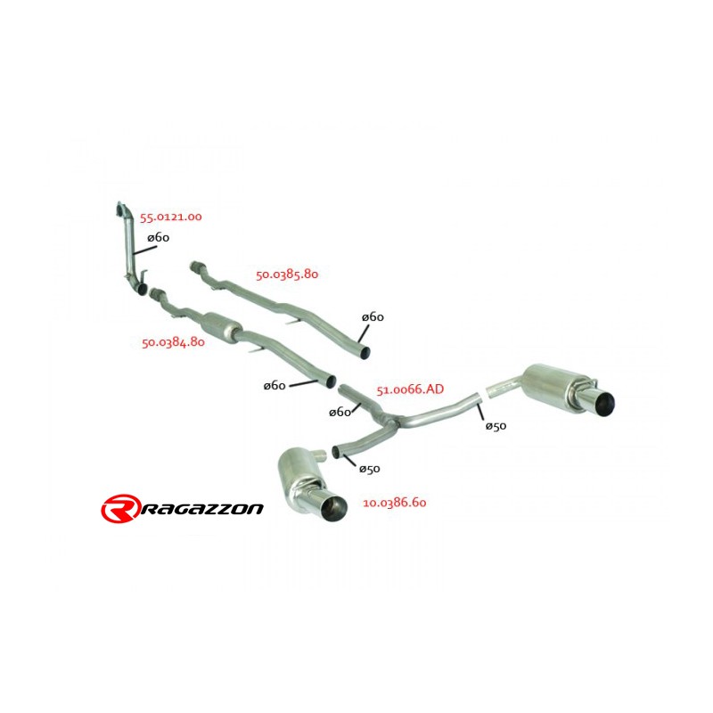 Tube remplacement cat groupe n en inox
 
 Reprogrammation des modules électroniques nécessaire 