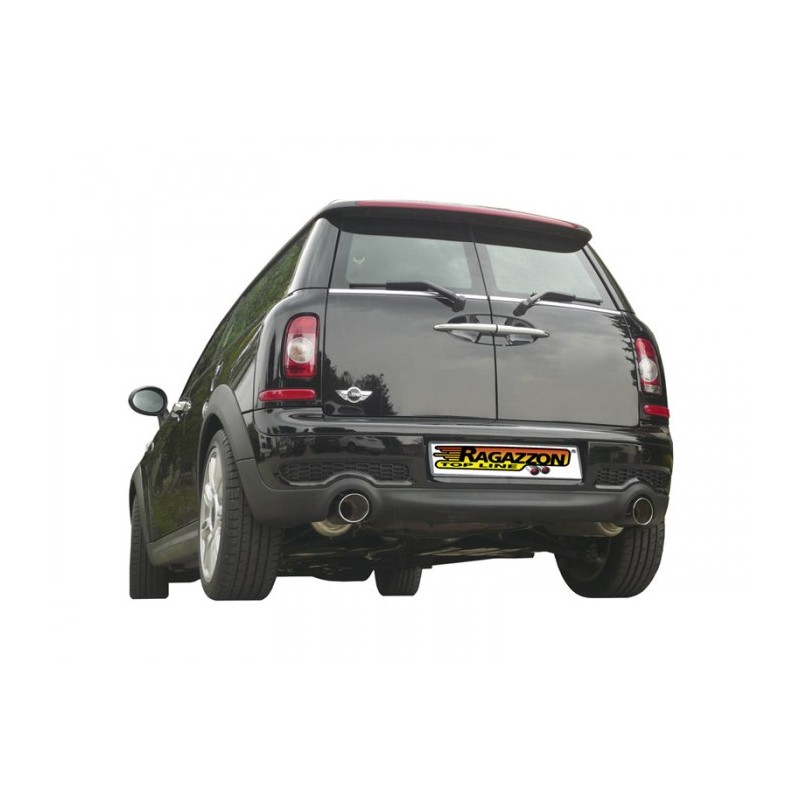 Silencieux arrière duplex en inox g/d avec sortie ronde Sport Line 90 mm - Modifier le pare-chocs d'origine ou utiliser jupe .