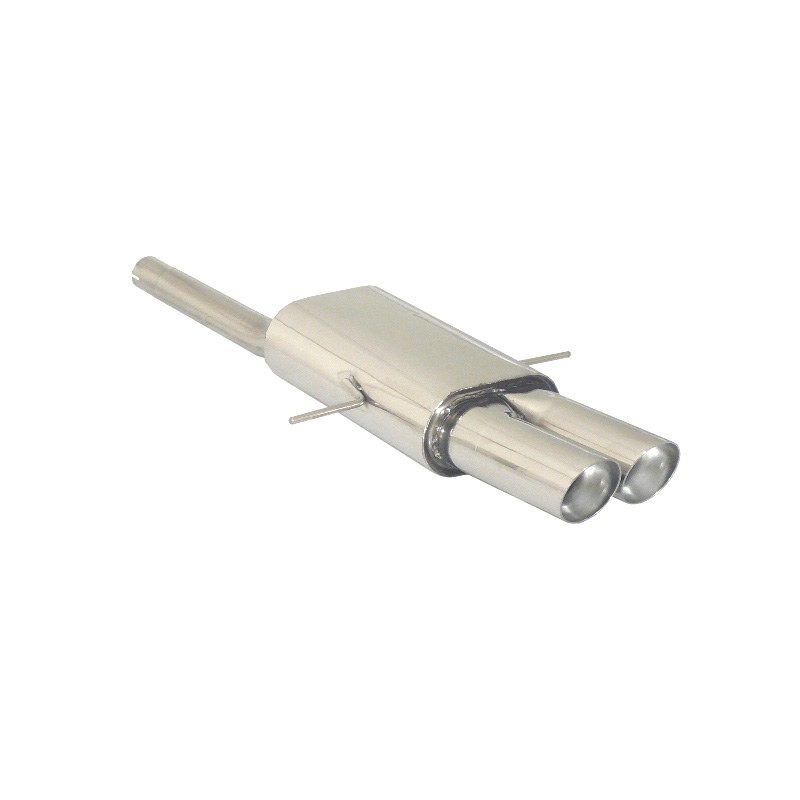 Silencieux arrière en inox avec 2 sorties rondes Sport Line centrales 90 mm