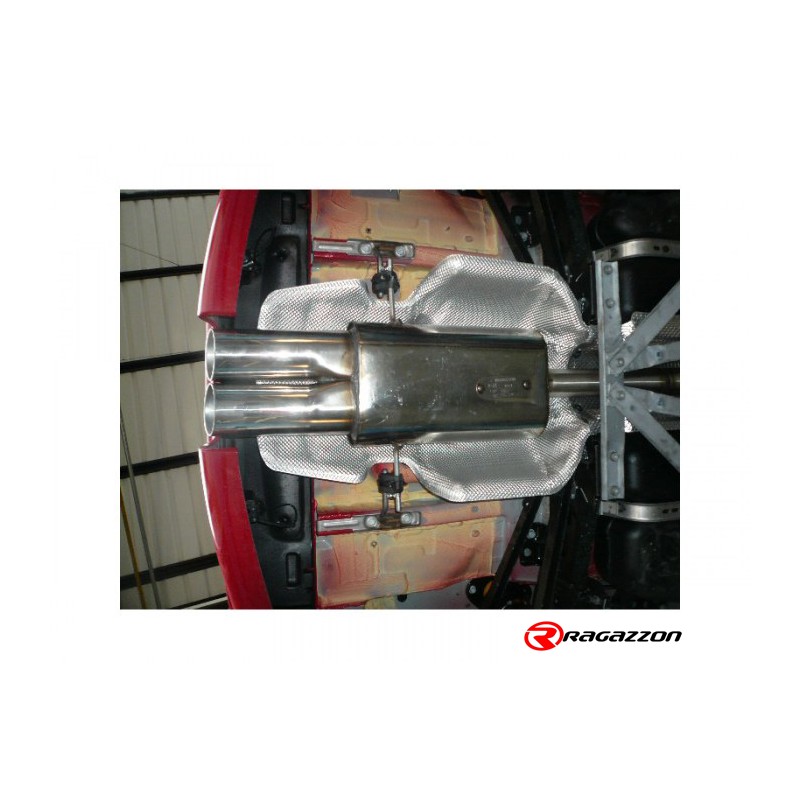 Silencieux arrière en inox avec 2 sorties rondes Sport Line centrales 90 mm