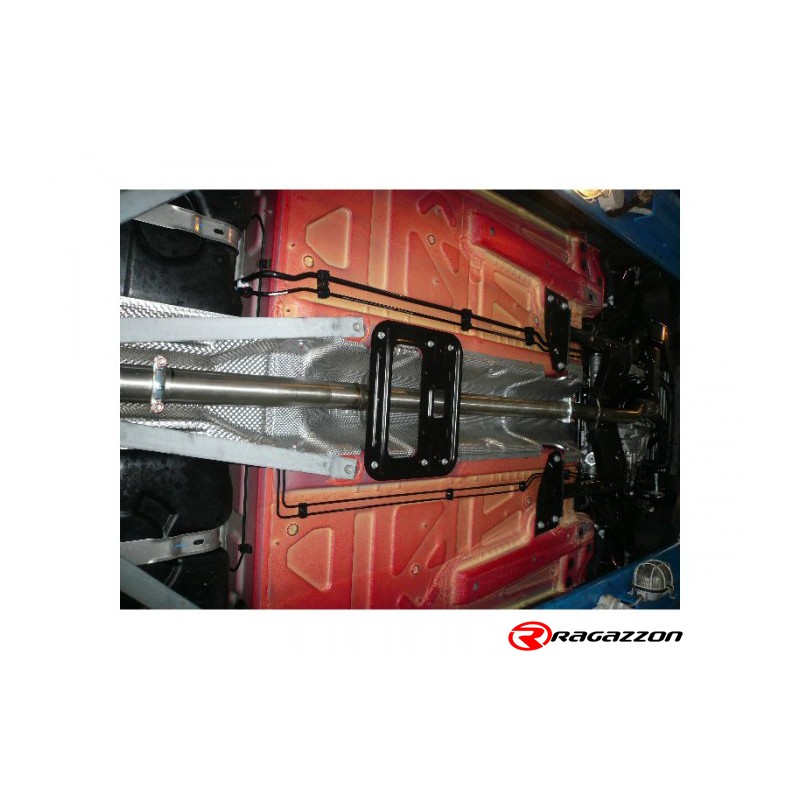 Silencieux arrière en inox avec 2 sorties rondes Sport Line centrales 90 mm