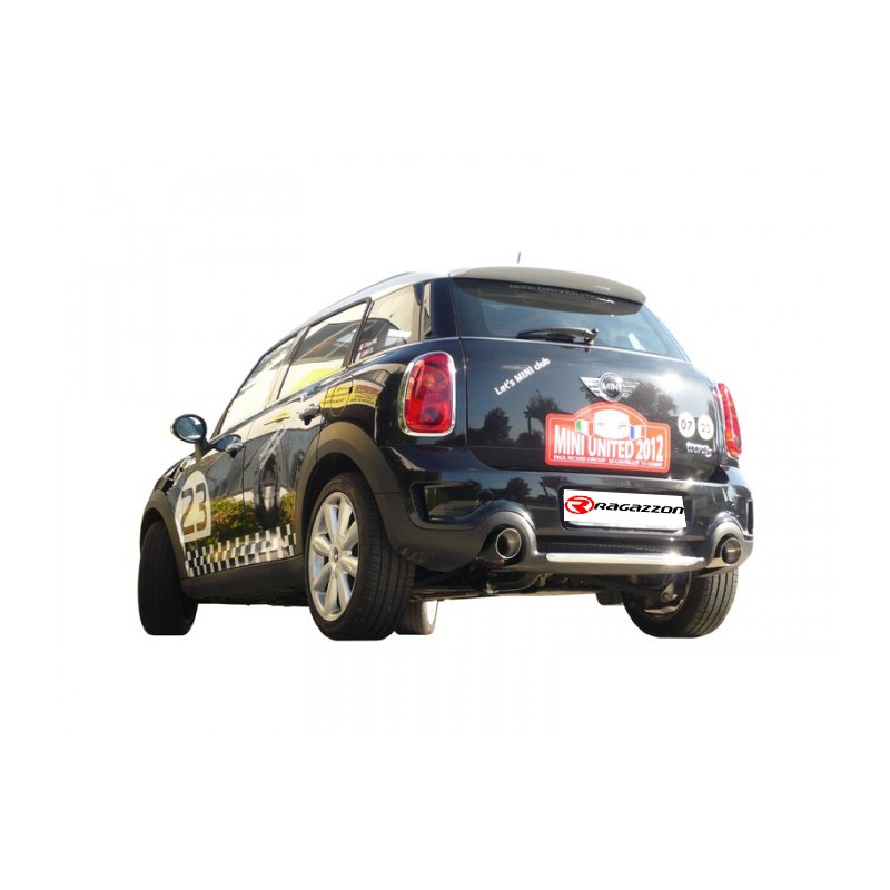 Silencieux arrière duplex en inox g/d avec sortie ronde Sport Line 2 / 102 mm