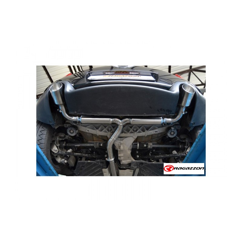 Silencieux arrière duplex en inox g/d avec sortie ronde 90 mm - Pare-chocs d'origine ou jupe arrière "Kit aérodynamique Jcw"