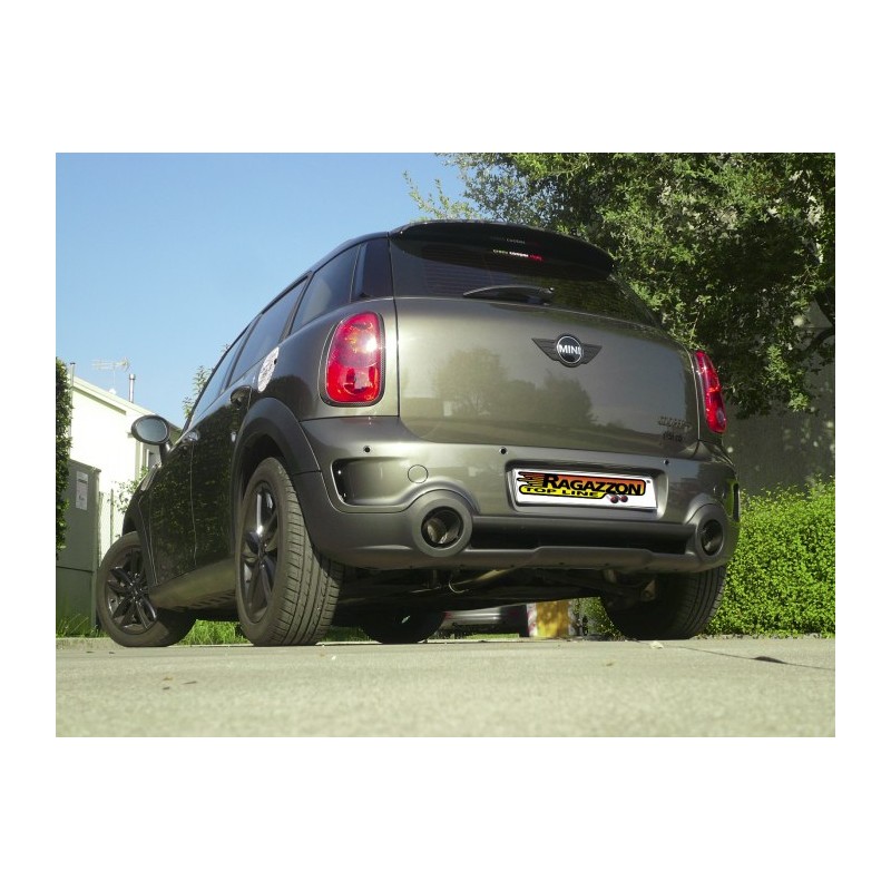 Posteriore inox sdoppiato con terminali rotondi 2 / 102 mm Sport Line - Necessita modifica paraurti originale oppure sottopar.