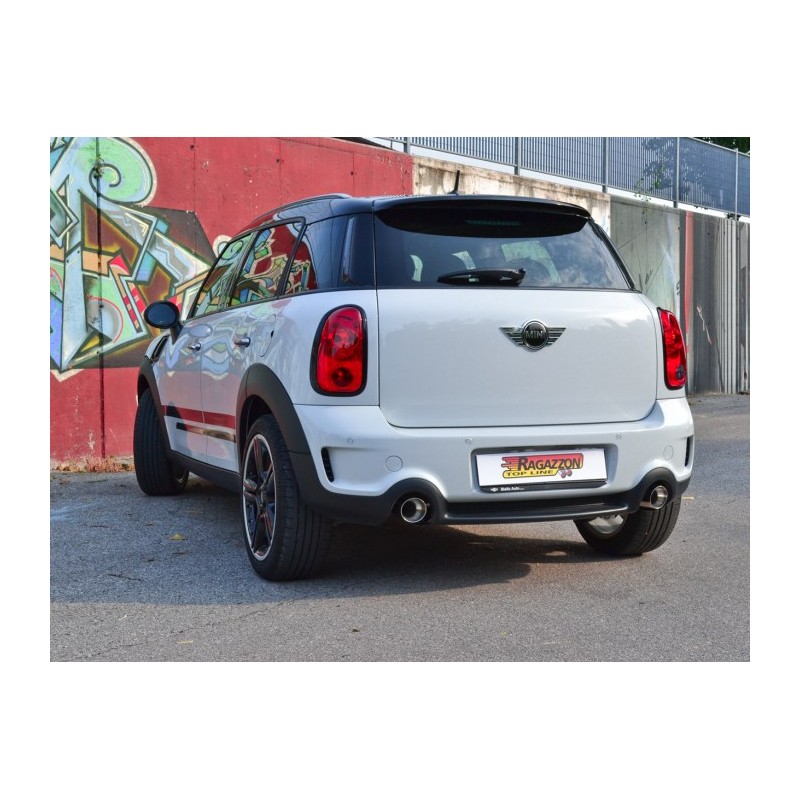 Posteriore inox sdoppiato con terminali rotondi 2 / 102 mm Sport Line - Necessita modifica paraurti originale oppure sottopar.