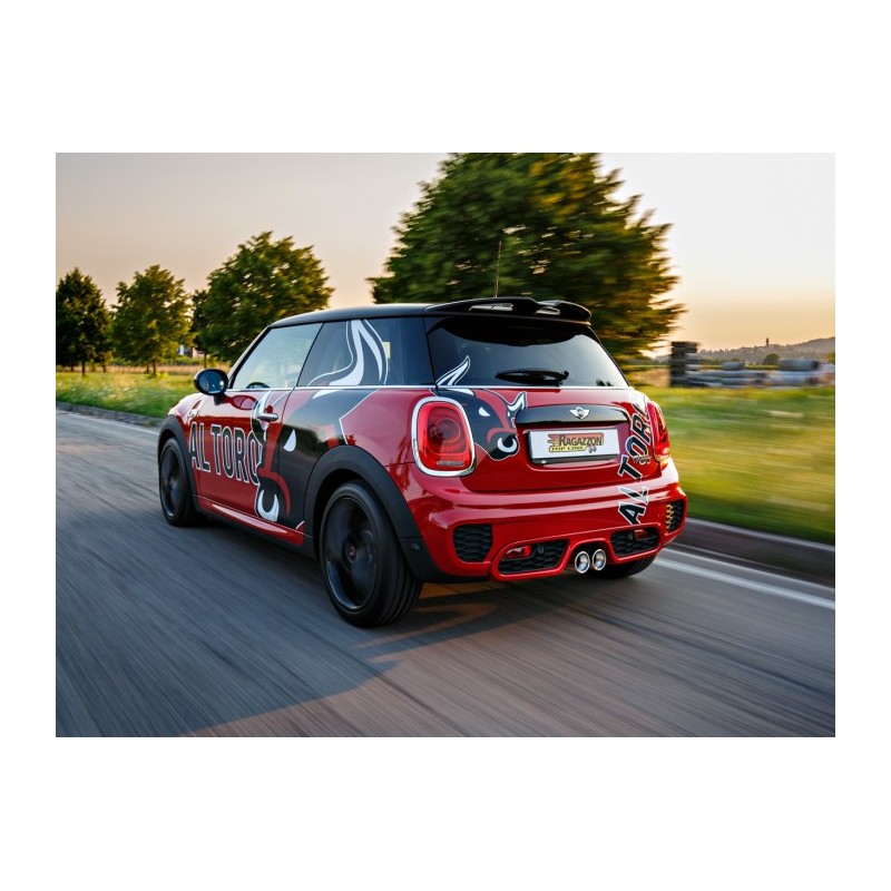 Silencieux arrière en inox avec 2 sorties rondes 102 mm
 Ligne avec diamètre majoré 70 mm