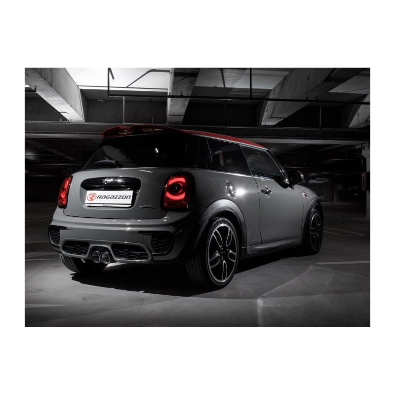 Silencieux arrière en inox avec 2 sorties rondes 102 mm