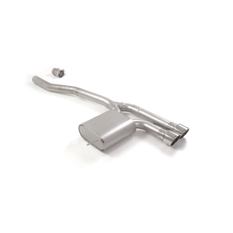 Silencieux arrière en inox avec 2 sorties rondes Sport Line 102 mm
 Ligne avec diamètre majoré 76 mm