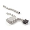 Silencieux arrière en inox avec 2 sorties rondes Carbon Shot 100 mm Silencieux arrière en inox avec 2 sorties rondes Carbon Shot 100 mm
