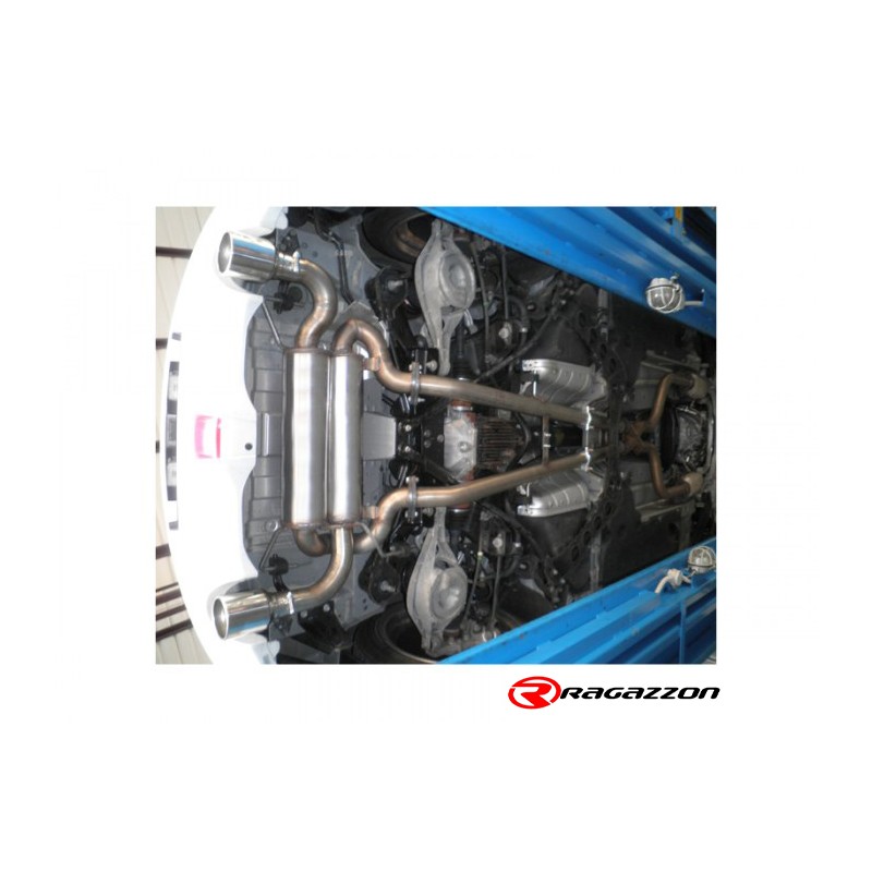 Silencieux arrière duplex en inox g/d avec 1 sortie ronde Sport Line 102 mm