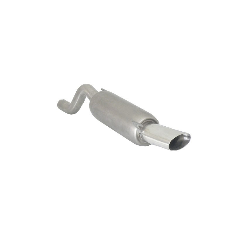 Silencieux arrière en inox avec 1 sortie ovale Sport Line 110 x 65 mm