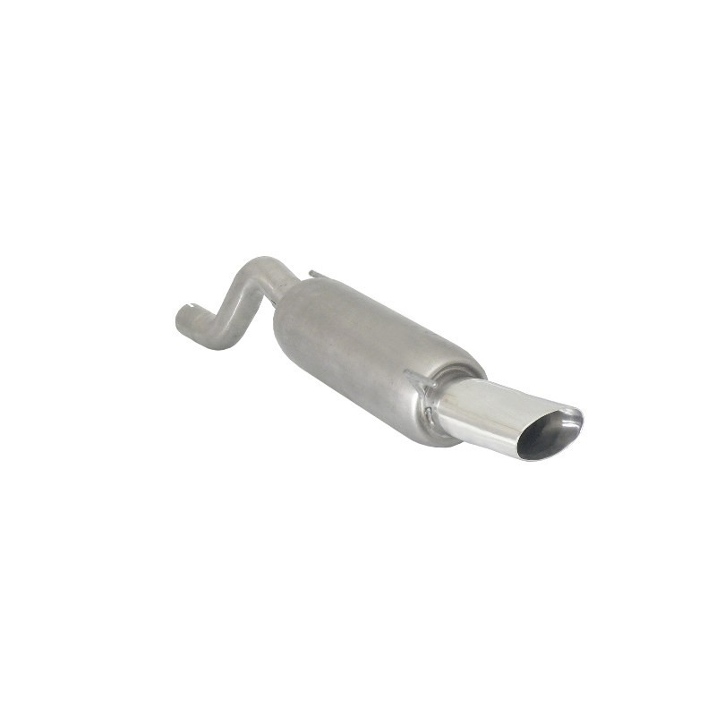 Silencieux arrière en inox avec 1 sortie ovale Sport Line 110x65 mm 