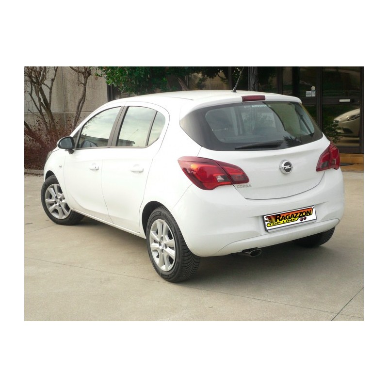 Silencieux arrière en inox avec 1 sortie ovale Sport Line 110x65 mm 