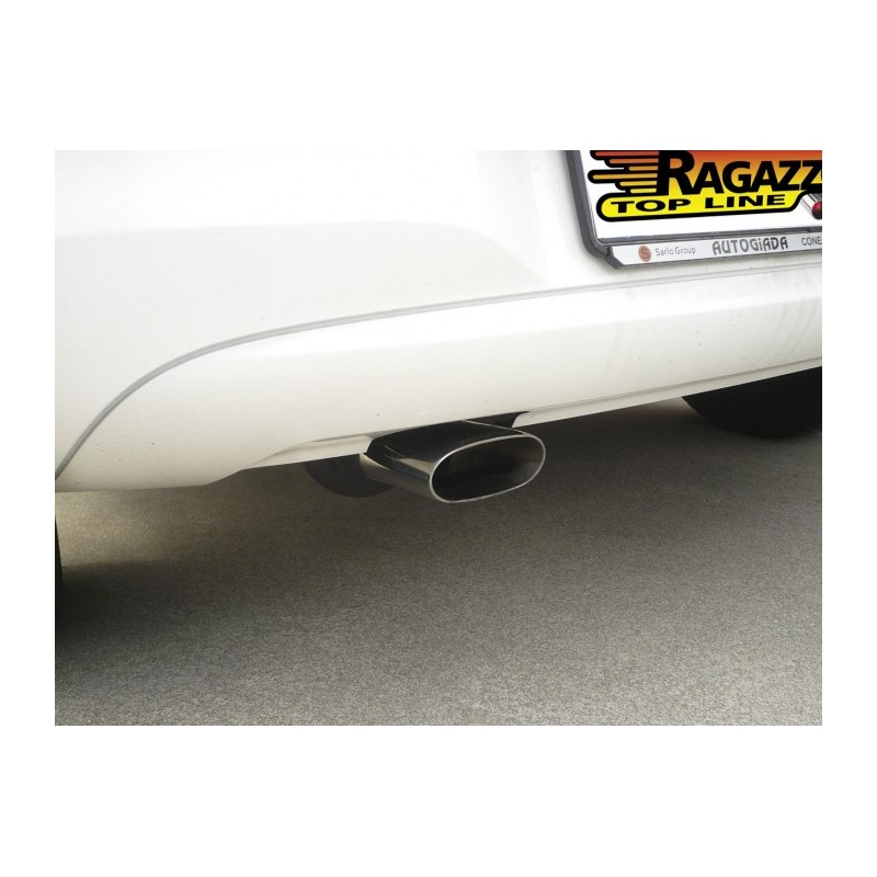 Silencieux arrière en inox avec 1 sortie ronde Sport Line 90 mm  