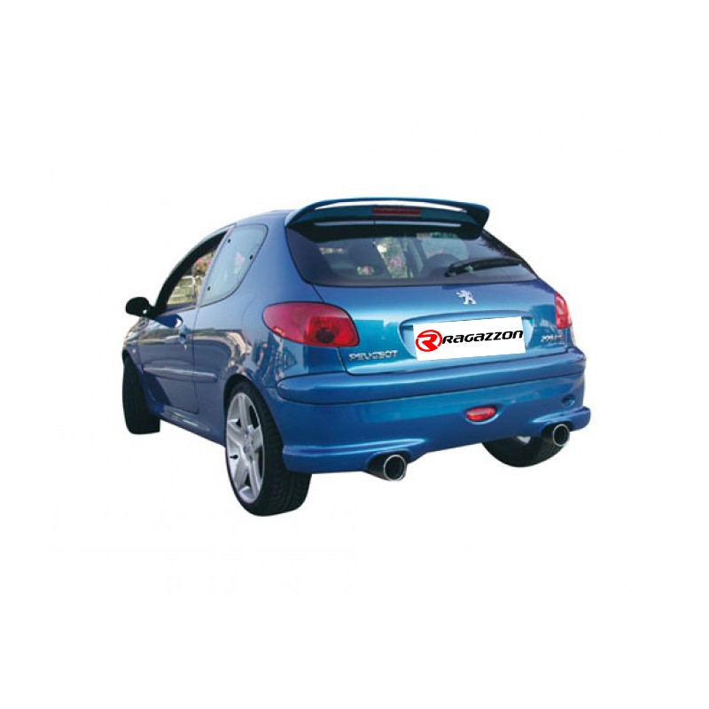 Silencieux arrière en inox avec 2 sorties rondes 80 mm