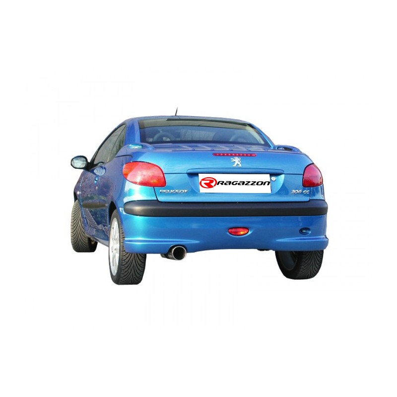 Silencieux arrière en inox avec 1 sortie ovale Sport Line 110 x 65 mm