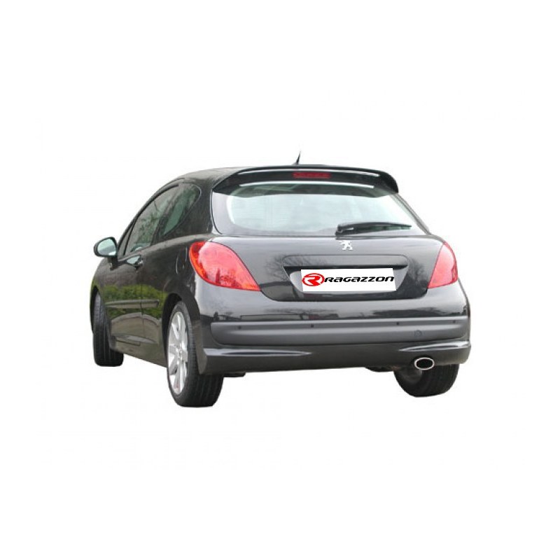 Silencieux arrière en inox avec 1 sortie ronde Sport Line 102 mm