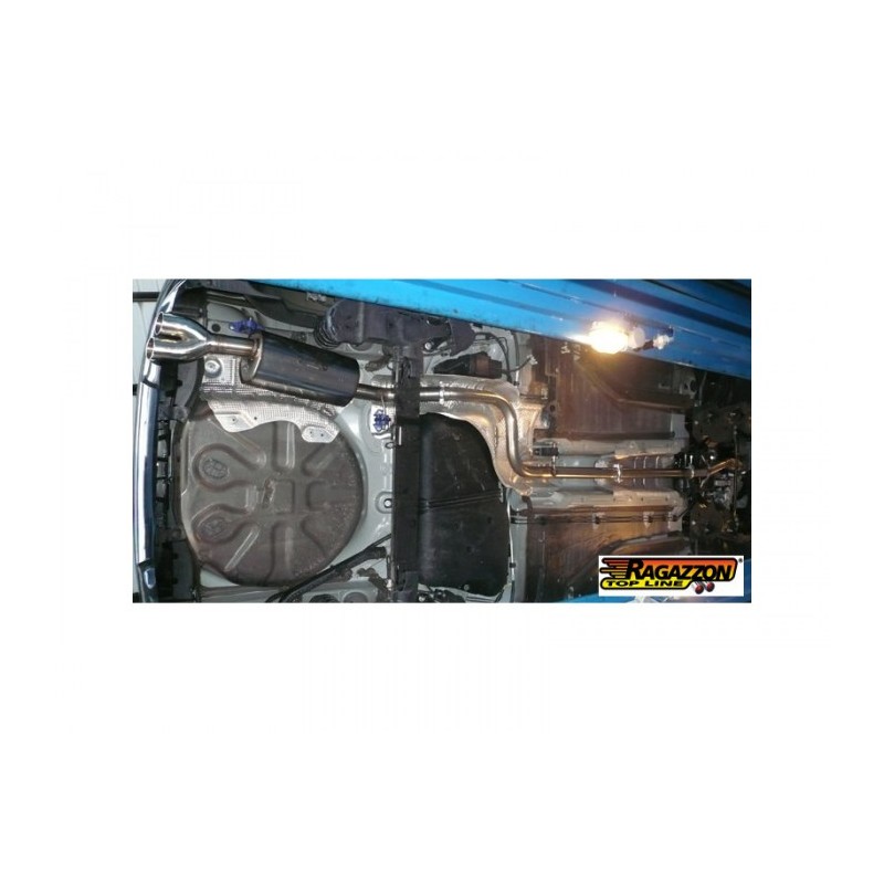 Silencieux arrière duplex en inox g/d avec 2 sorties rondes Sport Line 70 mm décalées - Modifier le pare-chocs d'origine