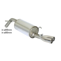 Silencieux arrière en inox avec 2 sorties rondes 70 mm décalées - Modifier le pare-chocs d'origine