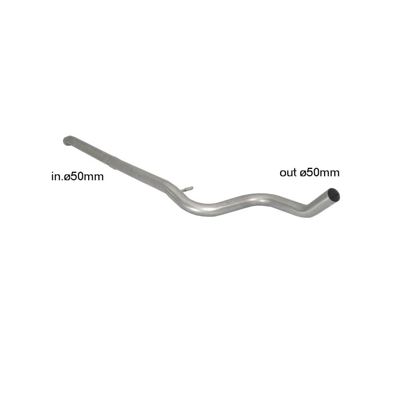 Tube intermédiaire groupe n sans silencieux en inox - Ligne avec diamètre majoré 50 mm