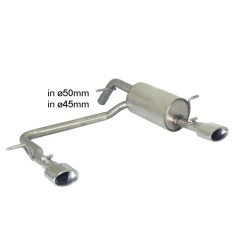 Silencieux arrière duplex en inox g/d avec 1 sortie ovale 115x70 mm - Modifier le pare-chocs d'origine