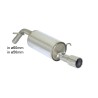 Silencieux arrière en inox avec 1 sortie ronde 90 mm Silencieux arrière en inox avec 1 sortie ronde 90 mm