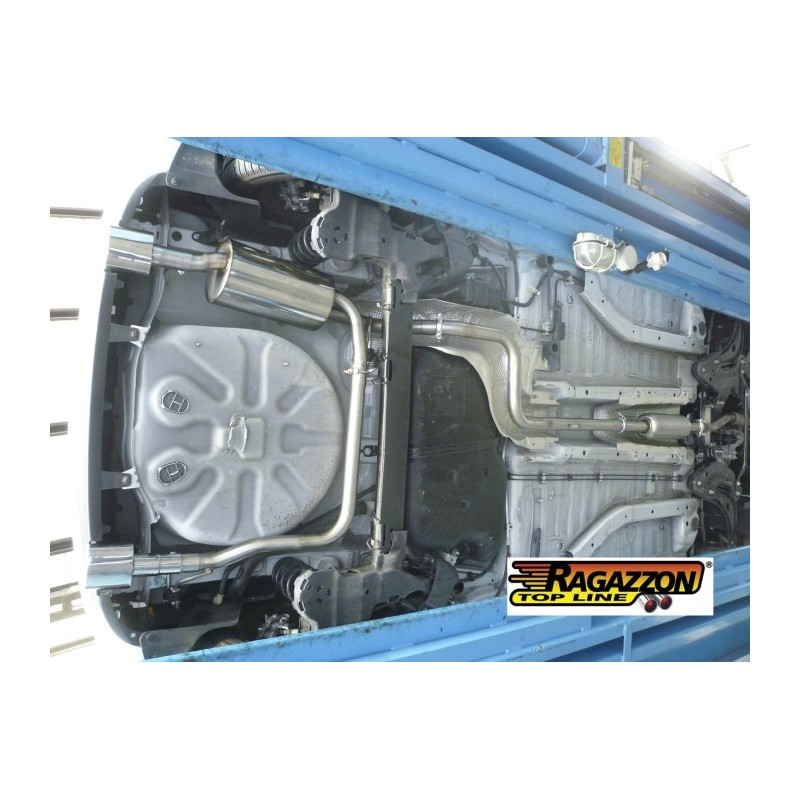 Silencieux arrière en inox avec 1 sortie ovale 115x70 mm