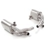 Silencieux arrière duplex en inox sans sortie Silencieux arrière duplex en inox sans sortie