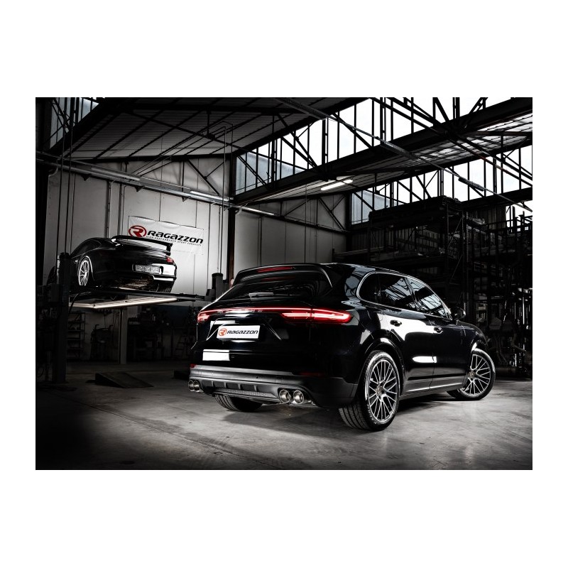 Silencieux intermédiaire en inox + Tubes arrières duplex en inox g/d