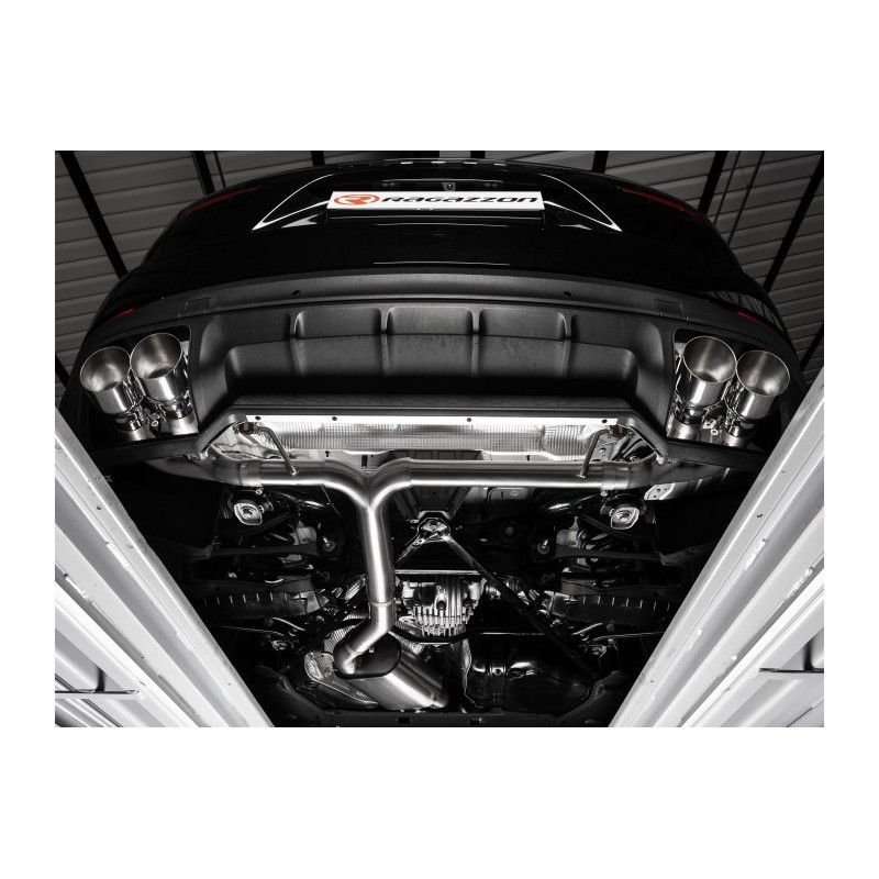 Sortie d'echappement ronde Sport Line 2 / 2x108 mm décalée en inox