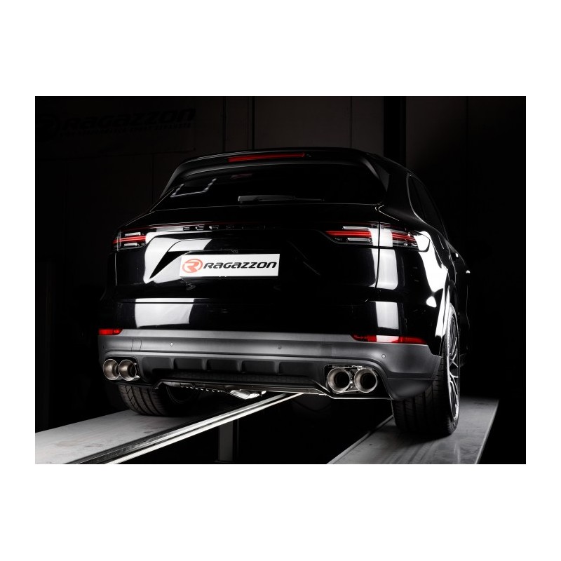 Sortie d'echappement ronde Sport Line 2 / 2x108 mm décalée Black en inox