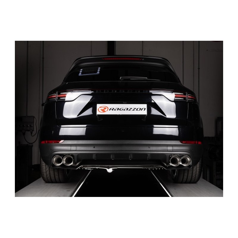 Sortie d'echappement ronde Sport Line 2 / 2x108 mm décalée Black en inox