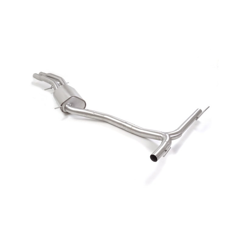 Silencieux intermédiaire groupe n avec silencieux en inox + Tubes arrières duplex en inox g/d