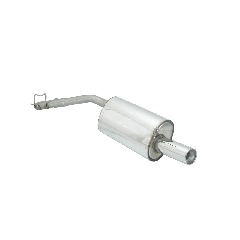 Silencieux arrière en inox avec 1 sortie ronde 80 mm