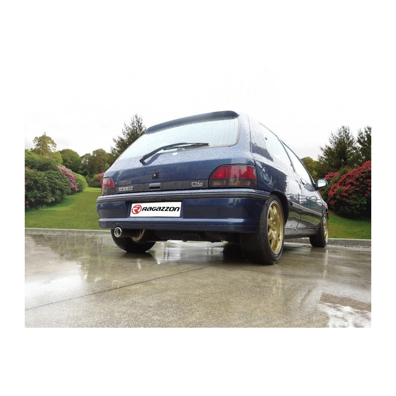 Silencieux arrière groupe n en inox avec 1 sortie ronde 80 mm