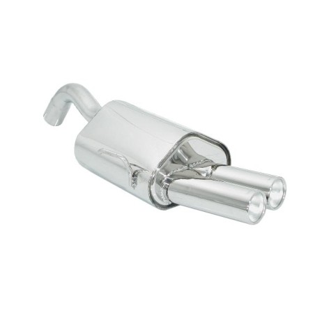Silencieux arrière en inox avec 2 sorties rondes 80 mm Silencieux arrière en inox avec 2 sorties rondes 80 mm