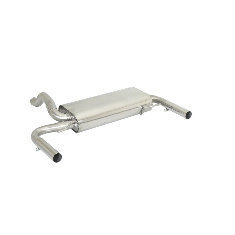 Silencieux arrière duplex en inox g/d avec 1 sortie ronde 54 mm