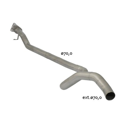 Tube intermédiaire groupe N sans silencieux en inox - Ligne avec diamètre majoré 70 mm Tube intermédiaire groupe N sans silencieux en inox - Ligne avec diamètre majoré 70 mm