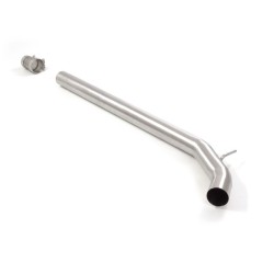 Tube intermédiaire groupe n sans silencieux en inox  
 Ligne avec diamètre majoré 76 mm