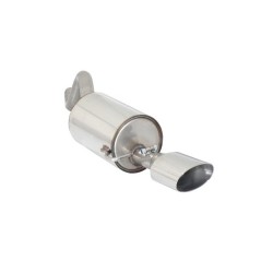 Silencieux arrière en inox avec 1 sortie ovale Sport Line 135x90 mm