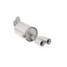Silencieux arrière en inox avec 2 sorties rondes 70 mm Silencieux arrière en inox avec 2 sorties rondes 70 mm